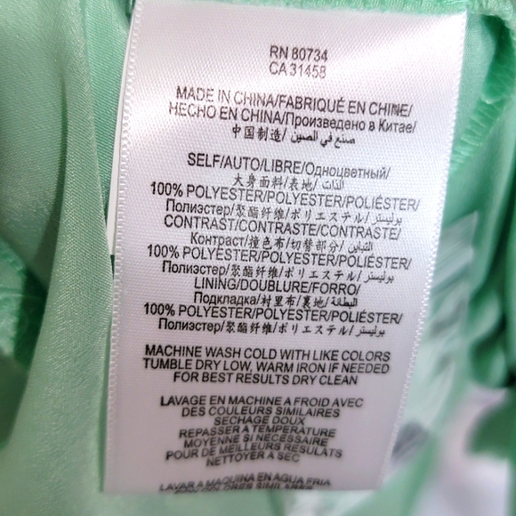 BCBGeneration Mint Green Dress with Black Collar Size Large #370 - Picture 8 of 8